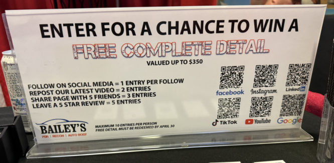 Bailey’s complete detail giveaway entry information
